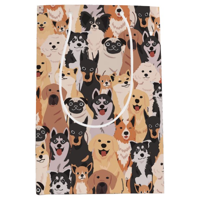 Moyen Sac cadeau de tous les chiens (Devant)