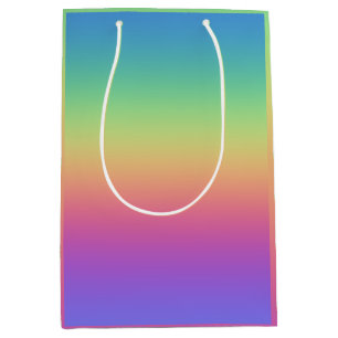 Moyen Sac cadeau Dégradé Profond Arc-en-Ciel