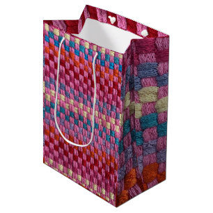 Moyen Sac cadeau design de Potholder coloré rétro