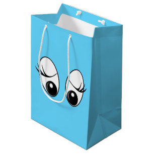 Moyen Sac Cadeau Drôles Yeux Choisissez la Couleur