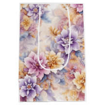 Sac Cadeau Floral Pastel Pour Elle