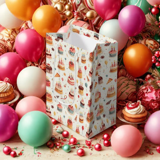 Moyen Sac Cadeau Gâteaux d'Anniversaire Mignon