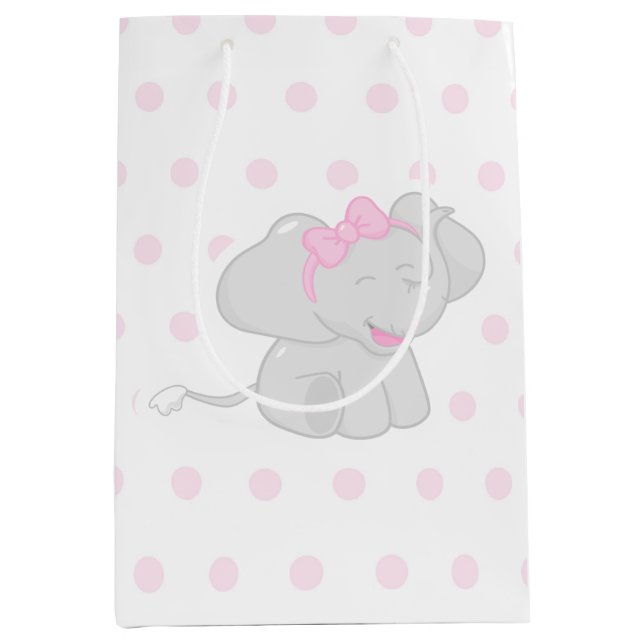 Moyen Sac cadeau mignon Baby shower (Devant)