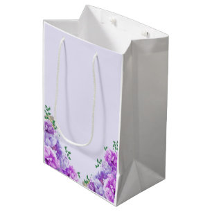 Moyen Sac cadeau minimaliste de tourbe violette