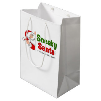 Moyen Sac cadeau Père Noël à sourcils moyens
