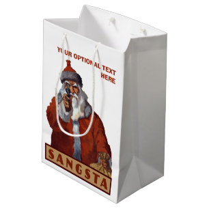 Moyen Sac cadeau personnalisé Gangsta Père Noël