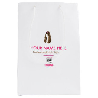 Moyen Sac cadeau personnalisé pour coiffeur