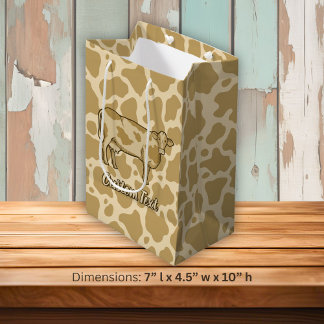 Moyen Sac cadeau Profil de vache