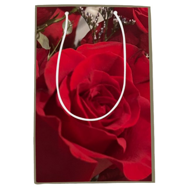Moyen Sac cadeau Red Roses (Devant)