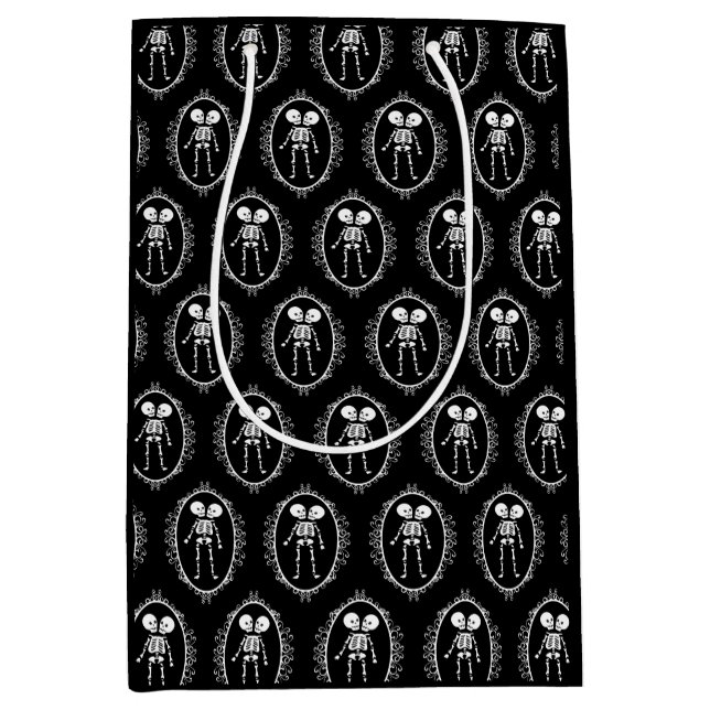 Moyen Sac cadeau Siamese Twins Skeleton (Devant)