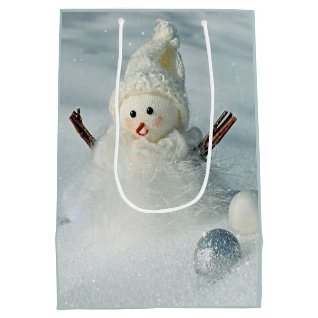 Moyen Sac cadeau Snowman (Dos)