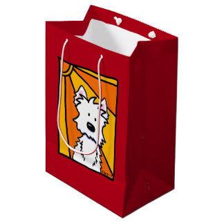 Moyen Sac cadeau Westie Sunshine KiniArt