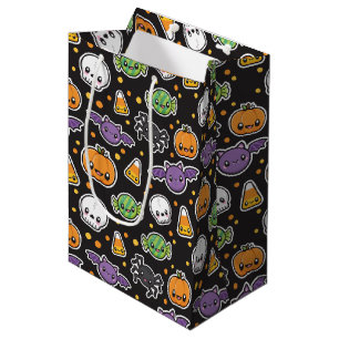 Moyen Sac de cadeau de motif de festins de Halloween