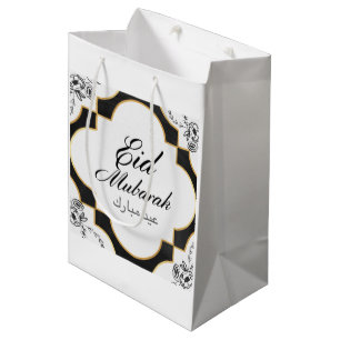 Moyen Sac de cadeau d'Eid Mubarak