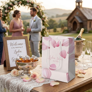 Moyen Sac de cadeau élégant et personnalisable à pétales