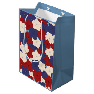 Moyen Sac en cadeau de pétunias patriotiques