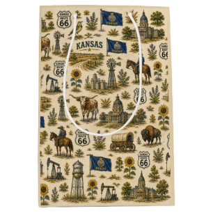 Moyen Sac Prairie Cadeau Kansas Route 66