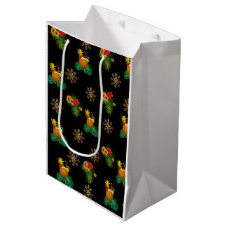 Moyen Tropicas - Sac cadeau Ananas Elegant Noir