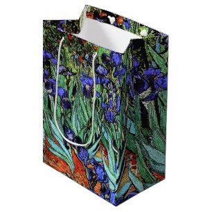 Moyen Van Goghs Irises fleurit le sac floral de cadeau