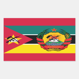 Mozambican Flag & Emblem, Flag of Mozambique Sticker