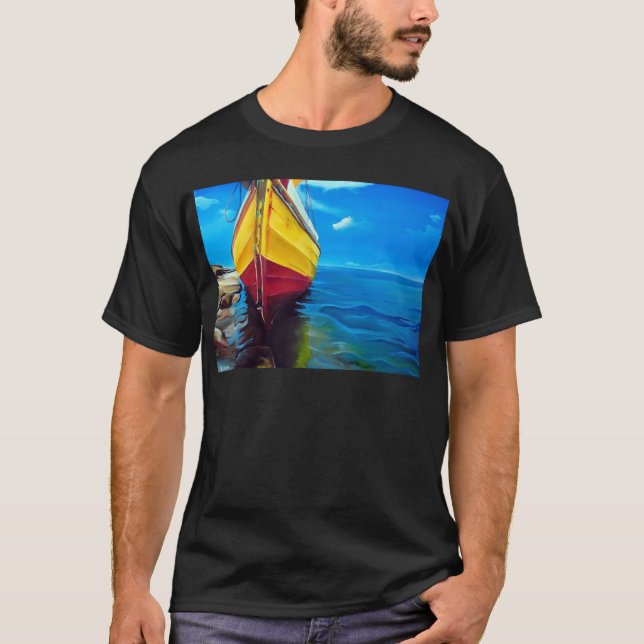 Mozambique dhow boat paradise T-Shirt (Front)