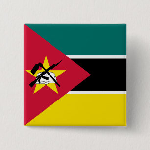 Mozambique Flag 2 Inch Square Button