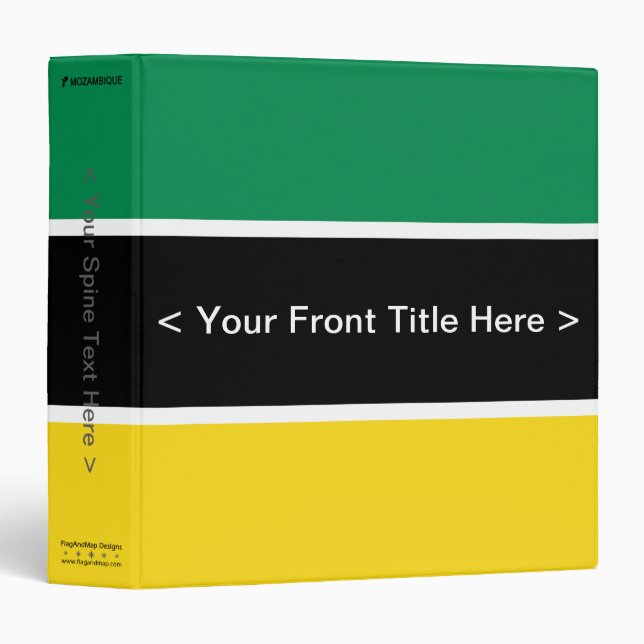 Mozambique Flag Binder (Front/Spine)