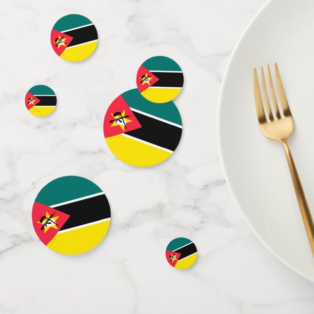 Mozambique flag confetti (Group)