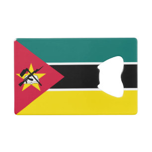 Mozambique Flag Credit Card Bottle Opener