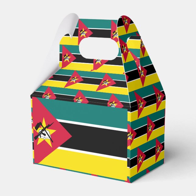 Mozambique Flag Favor Box (Back Side)