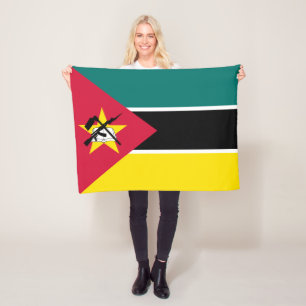 Mozambique Flag Fleece Blanket