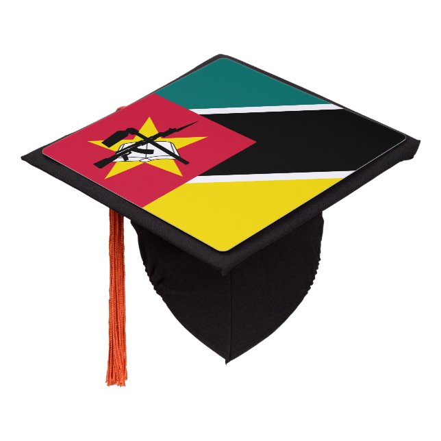 Mozambique Flag Graduation Cap Topper (Angled)