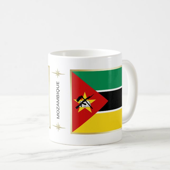 Mozambique Flag + Map Mug (Front Right)