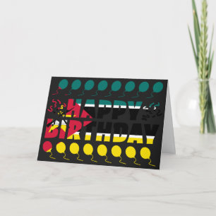 Mozambique Flag Patriotic Birthday Card