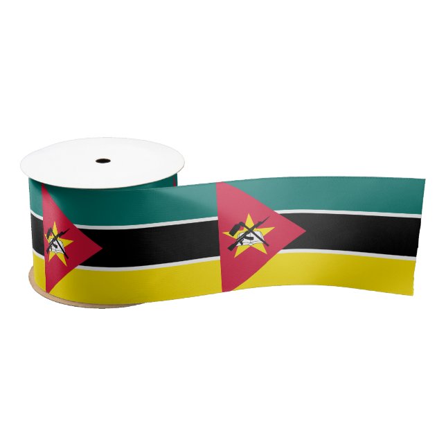 Mozambique Flag Satin Ribbon (Spool)