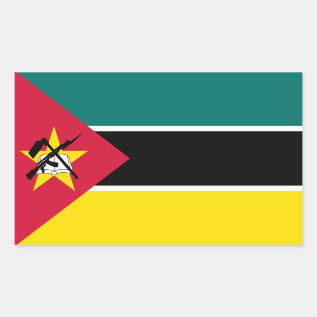 Mozambique Flag Sticker (Front)