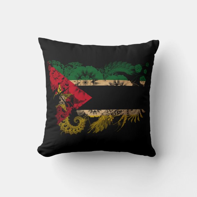 Mozambique Flag Throw Pillow (Front)