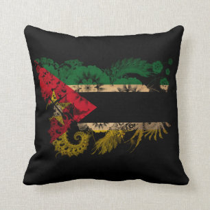 Mozambique Flag Throw Pillow