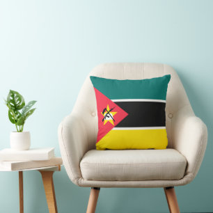 Mozambique flag throw pillow