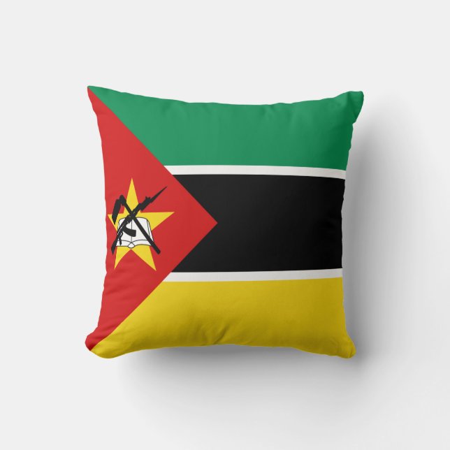 Mozambique Flag x Flag Pillow (Front)