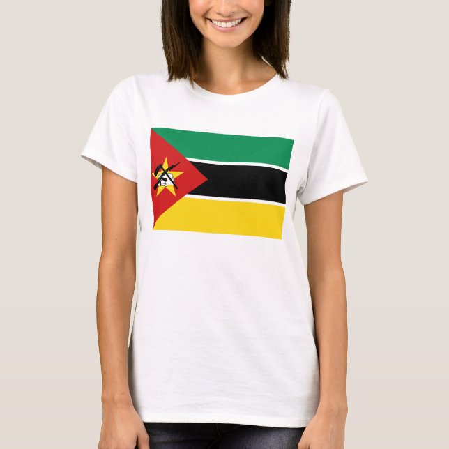 Mozambique Flag x Map T-Shirt (Front)