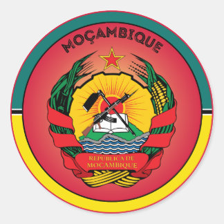 Mozambique Heritage Emblem Classic Round Sticker