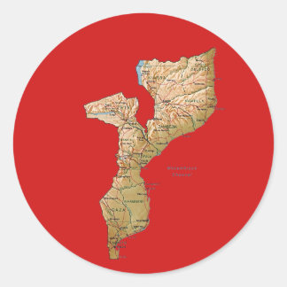 Mozambique Map Sticker