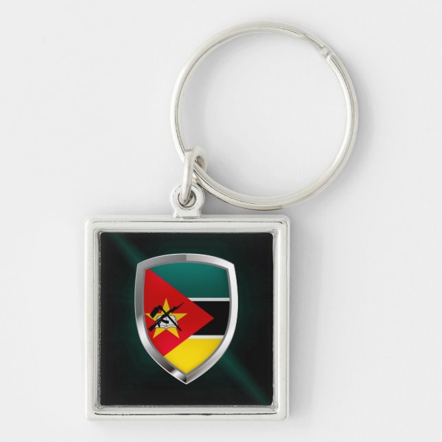 Mozambique Metallic Emblem Keychain (Front)