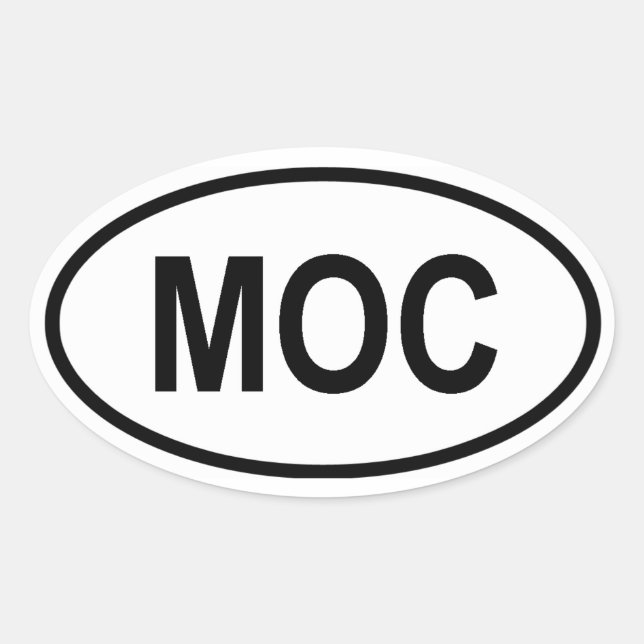 Mozambique "MOC" Oval Sticker (Front)