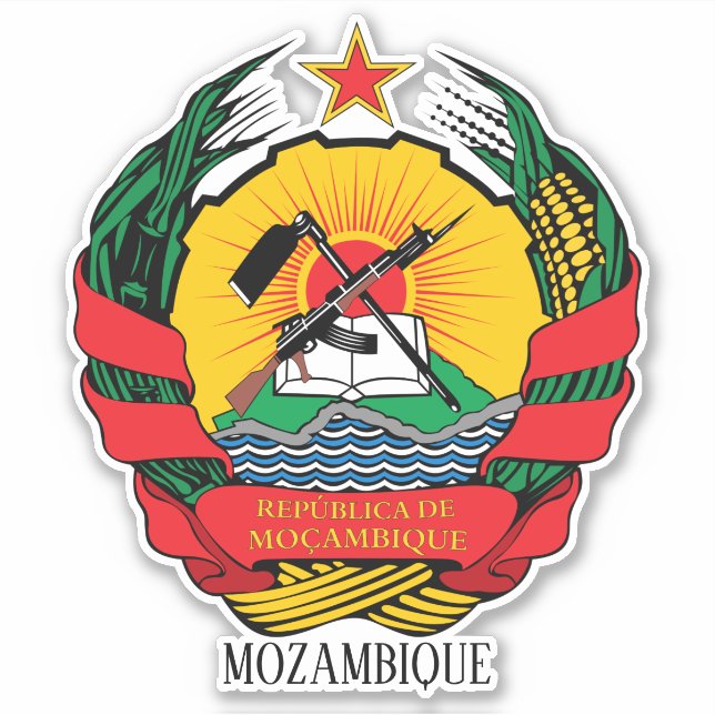 Mozambique National Emblem Patriotic (Front)