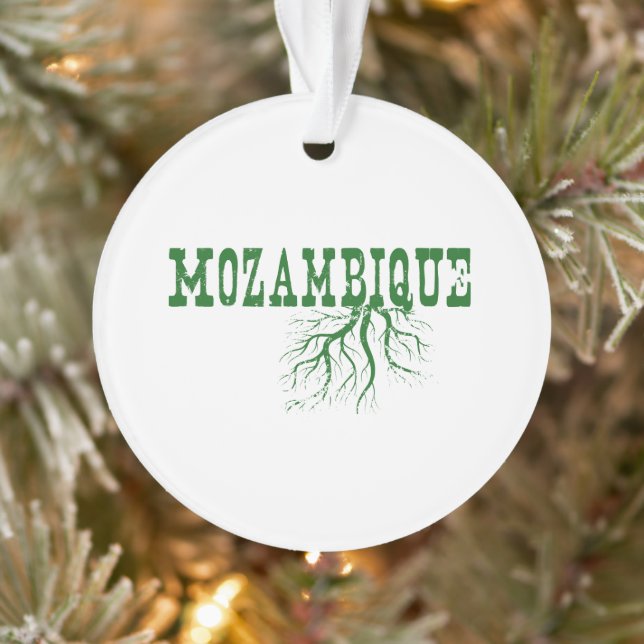 Mozambique Roots Word Art Ornament (Tree)