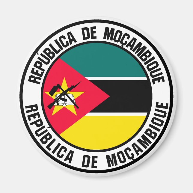 Mozambique Round Emblem Magnet (Front)