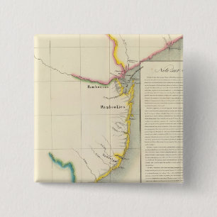 Mozambique, South Africa 52 2 Inch Square Button