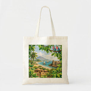 Mozambique Tropical Coast Village Tote Bag